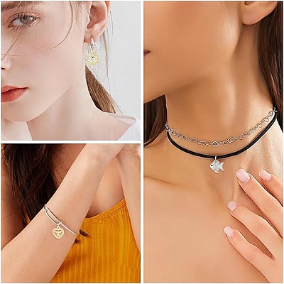 32Pcs 8 Styles Alloy Rhinestone Pendants FIND-YW0011-53KCG-1