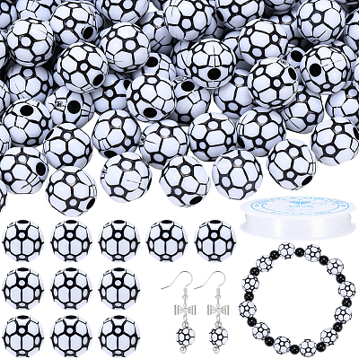 200Pcs Acrylic Beads OACR-PA0001-66B-1