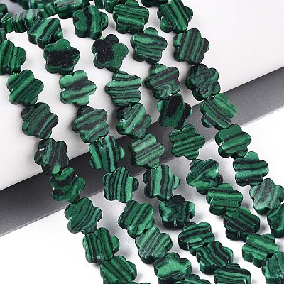 Synthetic Malachite Beads Strands G-N257-24A-06-1