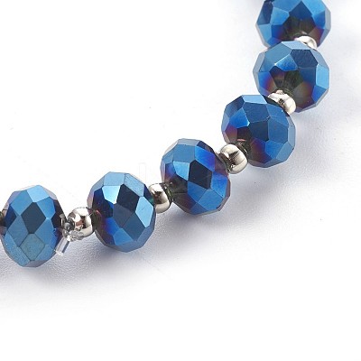 Electroplate Glass Stretch Bracelets BJEW-JB04017-04-1