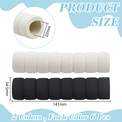 12Pcs 2 Colors Sponge Door Handle Cover AJEW-WR0002-87-1
