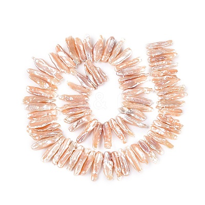Natural Baroque Keshi Pearl Beads Strands PEAR-S020-H13B-1