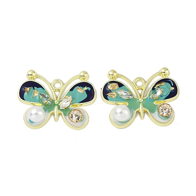 Rack Plating Alloy Enamel Pendants FIND-I038-13F-1
