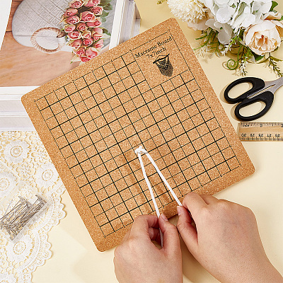 Square Cork Cotton Rope Knitting Board AJEW-WH20017-87A-1
