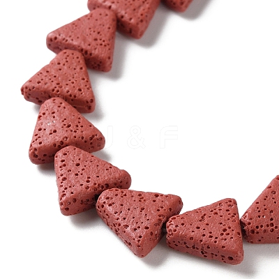 Triangle Dyed Natural Lava Rock Beads Strands G-O126-04A-12-1