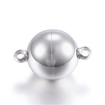 Tarnish Resistant 304 Stainless Steel Magnetic Clasps with Loops STAS-F108-05P-1