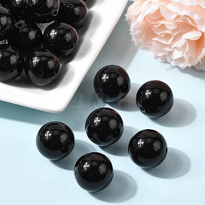 Imitation Jade Acrylic Beads SACR-S188-20mm-01-1