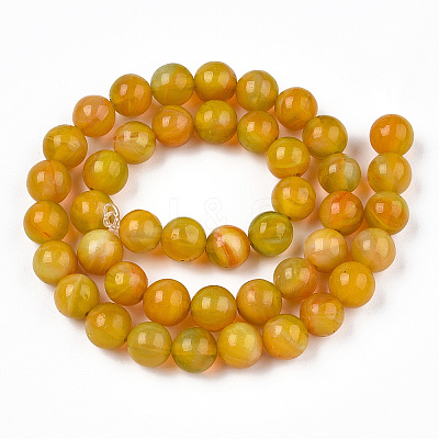 Glass Round Beads Strands GLAA-M044-01K-1