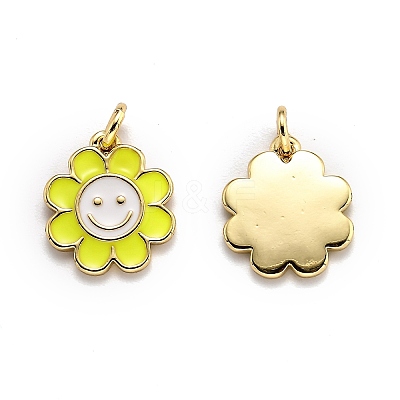 Brass Enamel Charms X-KK-O135-01C-1
