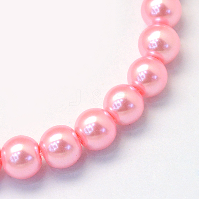 Baking Paint Pearlized Glass Pearl Round Bead Strands HY-Q003-4mm-53-1