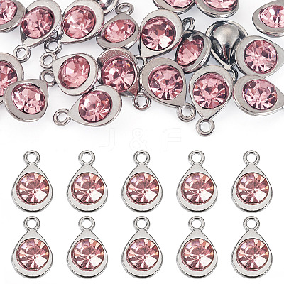 20Pcs Faceted Glass Charms RGLA-TADJ0001-01G-1
