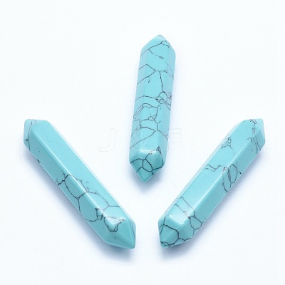 Synthetic Green Turquoise No Hole Faceted G-G760-J09-02-1