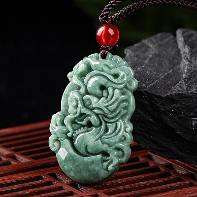Natural Jadeite Pendant Necklaces G-H306-05-05-1