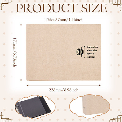 Rectangle Paper Scrapbook DIY Binder Photo Album AJEW-TAC0038-30B-1