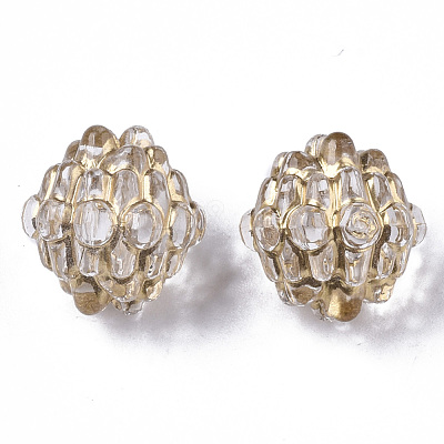 Plating Transparent Acrylic Beads X-PACR-N008-02-1