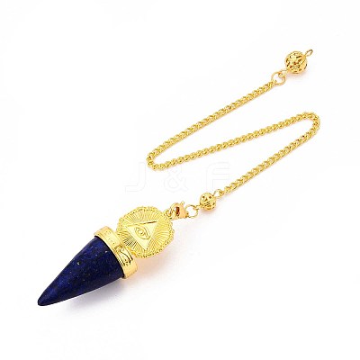 Natural & Synthetic Mixed Gemstone Cone Dowsing Pendulums G-T142-40-1