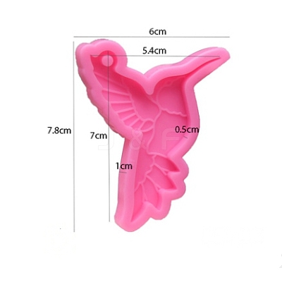 Hummingbird Pendant Silicone Molds DIY-WH0214-37-1