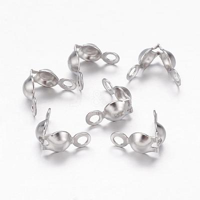 Tarnish Resistant 304 Stainless Steel Bead Tips STAS-E129-05P-1