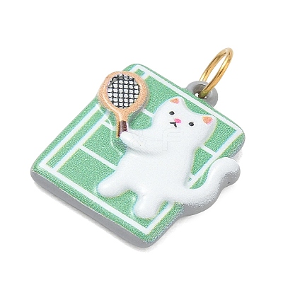 Printed 304 Stainless Steel Pendants SA-CBA4D1F-09G-F-1