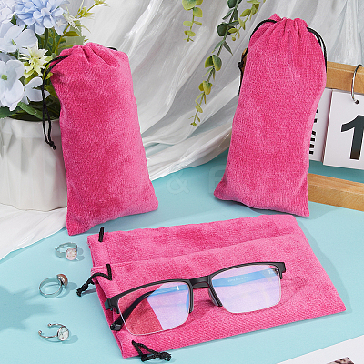 12Pcs Velvet Glasses Storage Drawstring Bag ABAG-BBC0001-16B-1