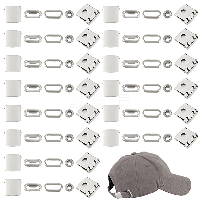 24Sets Brass Baseball Hat Cap Buckle Strap Clasp Clip Kit FIND-BC0014-12MP-1