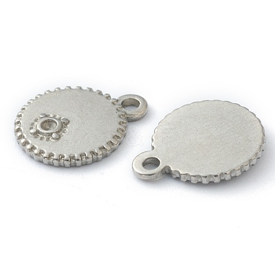 Tarnish Resistant 304 Stainless Steel Charms Rhinestone Settings STAS-O145-14P-1