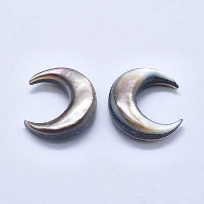 Natural Black Lip Shell Cabochons X-SSHEL-P015-80B-20mm-1