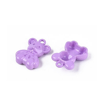 Spray Painted Alloy Pendants PALLOY-Q466-03C-1