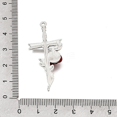 Alloy Plastic Pendant Rhinestone Settings AL-CBA5334-04AS-1