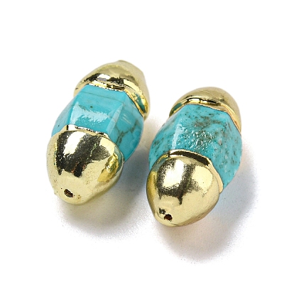 Rack Plating Brass Beads KK-C049-04C-G-1