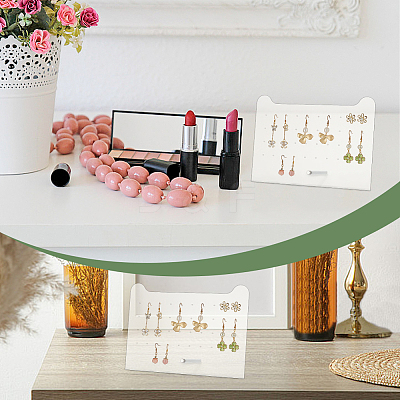 Clear Acrylic Slant Back Earring Storage Rack EDIS-WH0001-04D-1