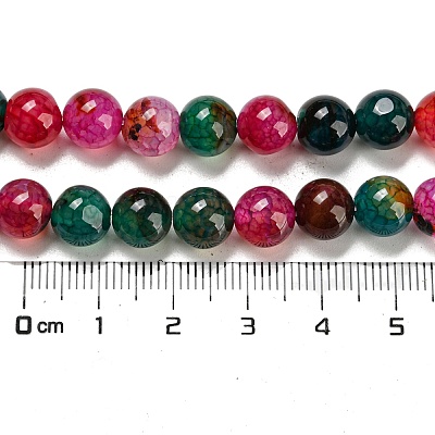 Dyed Natural Agate Beads Strands G-R262-8mm-1-1