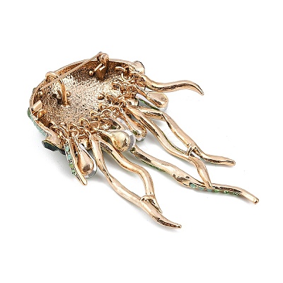 Jellyfish Alloy Rhinestones Tassel Brooches JEWB-S022-11B-1