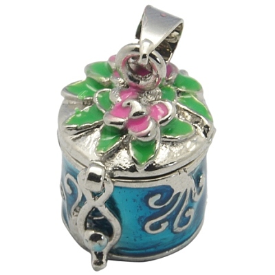Brass Prayer Box Pendants KK-26X18-1