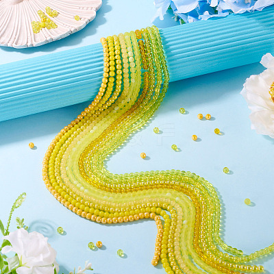 10 Strands 10 Styles Electroplate Opaque Glass Beads Strands GLAA-TA0003-60-1