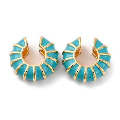 Brass Cuff Earrings for Women EJEW-A115-01G-04-1
