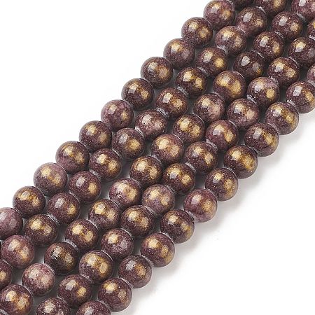 Natural Mashan Jade Beads Strands G-P232-01-L-8mm-1