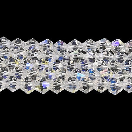 Transparent Electroplate Glass Beads Strands EGLA-A039-T2mm-L13-1
