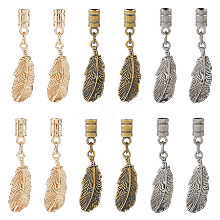 12Pcs 3 Colors Alloy Cord Ends FIND-FH0016-83B-1