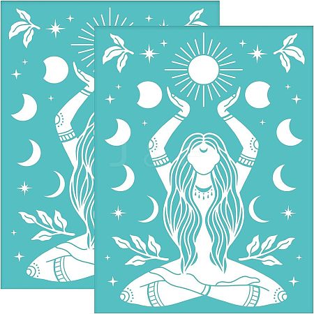 Self-Adhesive Silk Screen Printing Stencil DIY-WH0337-044-1