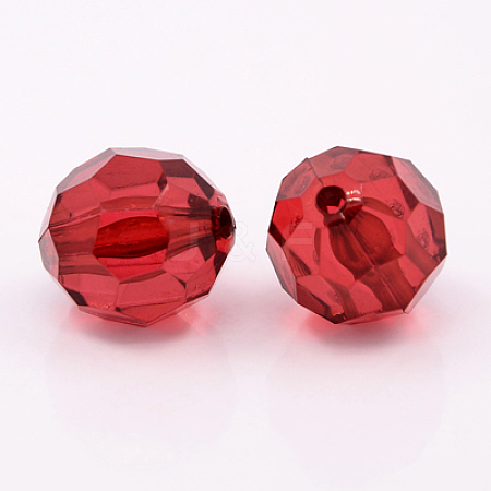 Medium Violet Red Color Chunky Bubblegum Beads X-DB20MMC04-1