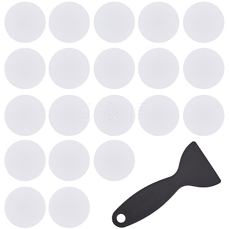 Flat Round PEVA Bathtub Non-Slip Stickers AJEW-CN0003-85B-1