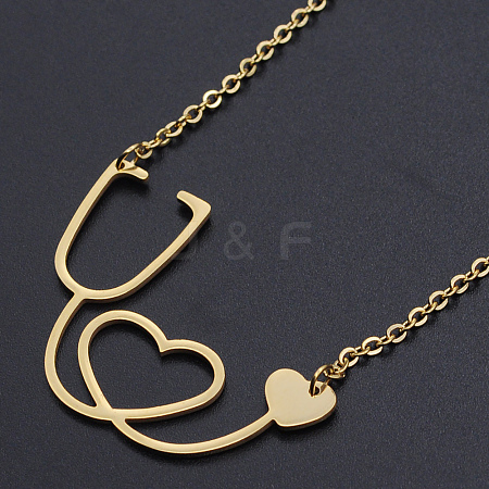 201 Stainless Steel Pendant Necklaces NJEW-S105-JN526-2-1