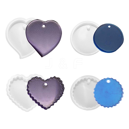 4Pcs 4 Style Pendant Silicone Molds DIY-LS0003-18-1