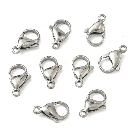 Tarnish Resistant 304 Stainless Steel Lobster Claw Clasps LS-STAS-G035-G-1