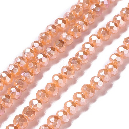 Opaque Glass Beads Strands GLAA-H022-02E-1