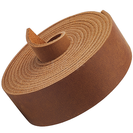 2M Flat AB Grade Cowhide Leather Cord AJEW-WH0479-73F-02-1