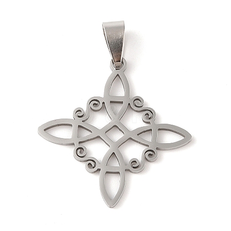 Non-Tarnish Hollow Out 201 Stainless Steel Pendants LS-STAS-G330-01B-P-1