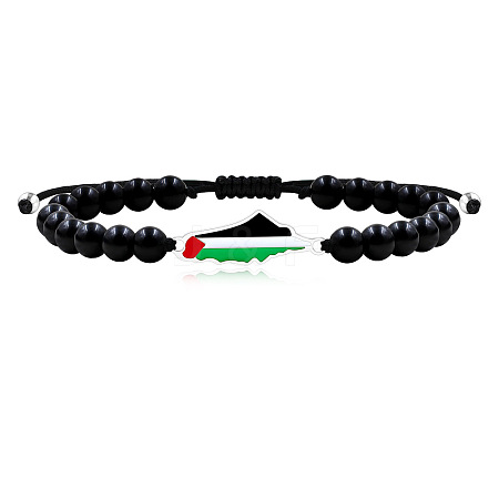 Palestine Map 304 Stainless Steel Enamel Link Bracelets FS-WGEA228-15-1