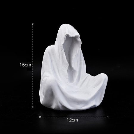 Halloween Ghost Resin Candle Holder PW-WGF479D-04-1